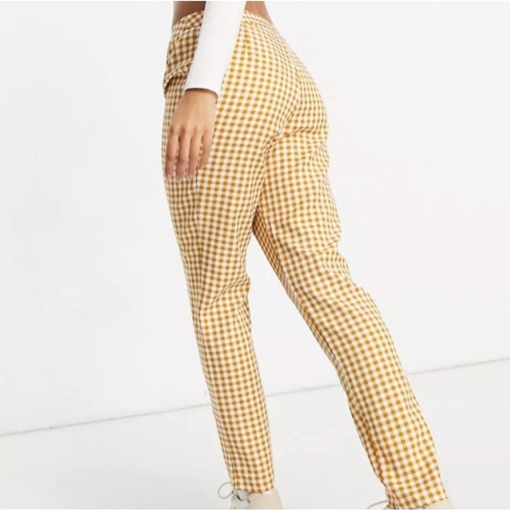 Yellow Gingham Birdies Retro Pants Vrg Grl